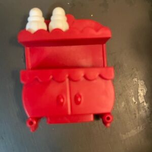 Red Toy Kitchen Set dollhouse mini furniture pie safe